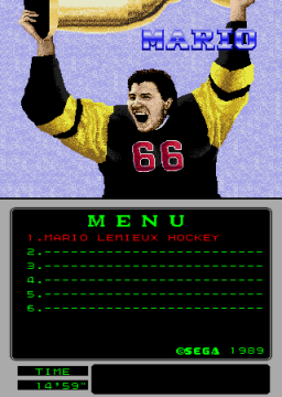 Mario Lemieux Hockey (Mega-Tech) Title Screen